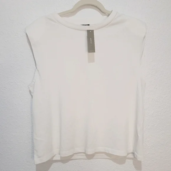 J Crew Structured muscle T-shirt in  cotton white Sz XXS NWT - Picture 2 of 6